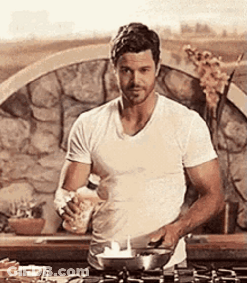 Hot Man Is Cooking GIF