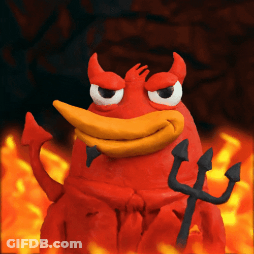 Hot Outside Devil Enjoying Flames GIF