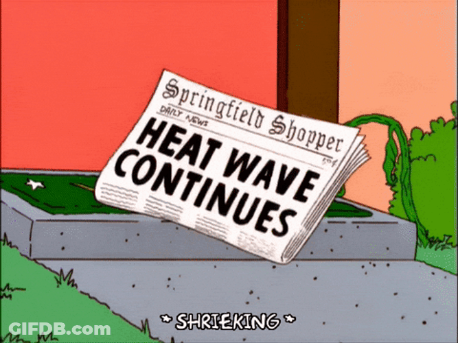 Hot Outside Heatwave Continues Melting Prints GIF