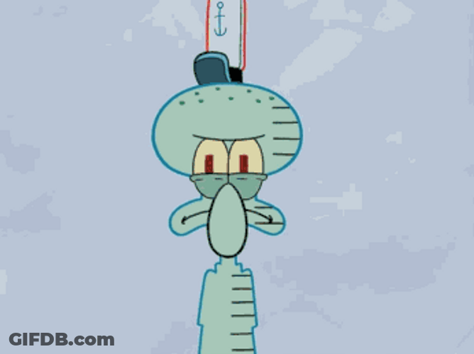 Hot Outside Squidward Exploding Brain GIF