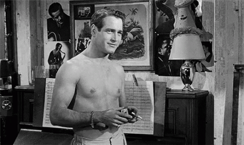 Hot Paul Newman Paris Blues GIF