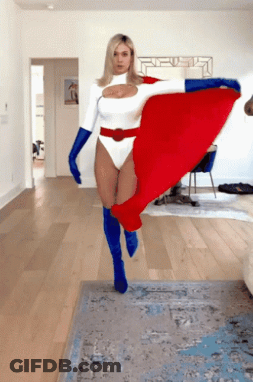 Hot Power Girl Lauren Compton GIF