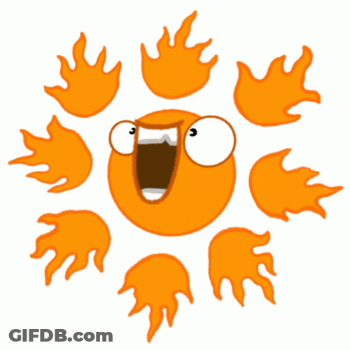 Hot Screaming Sun GIF