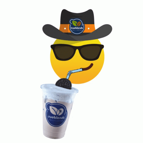 Hot Sun Emoji Drink Milk Tea GIF