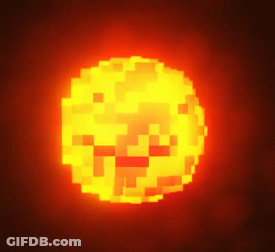 Hot Sun Pixelated GIF