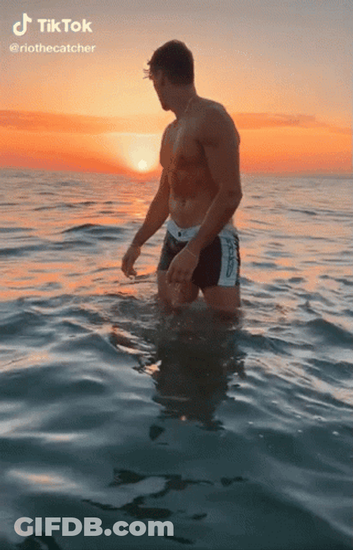 Hot Sun Sunset Sea GIF