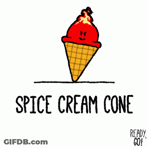 Hot To Go Spice Cream Cone GIF