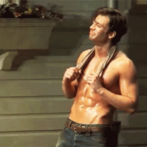 Hot Topless Sebastian Stan GIF
