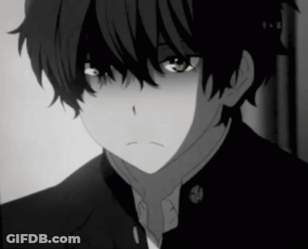 Hotaro Oreki Sad Anime Pfp GIF