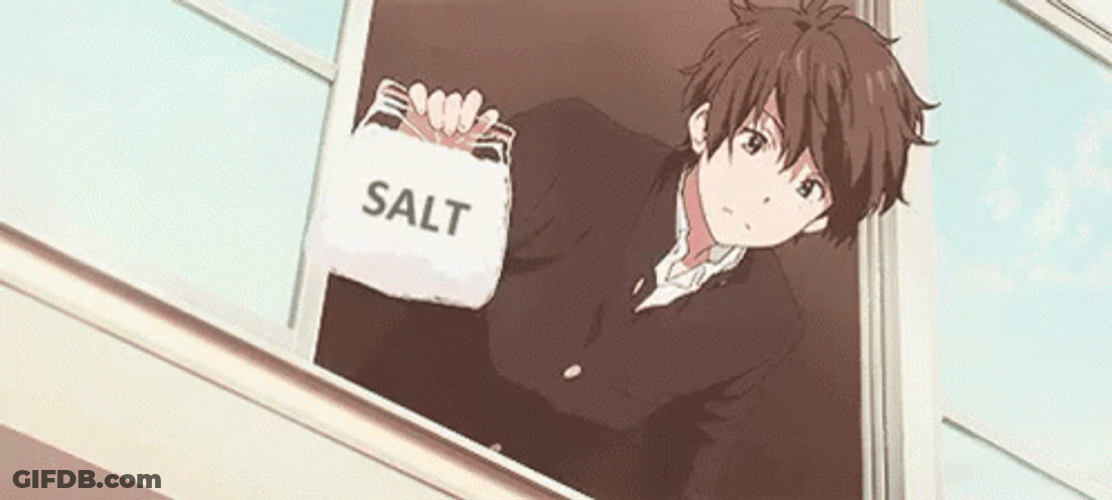 Hōtarō Oreki Salt GIF