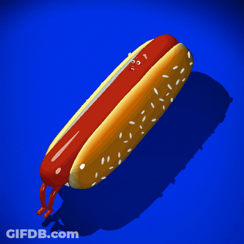 Hotdog Fingers Stuck In Bun GIF