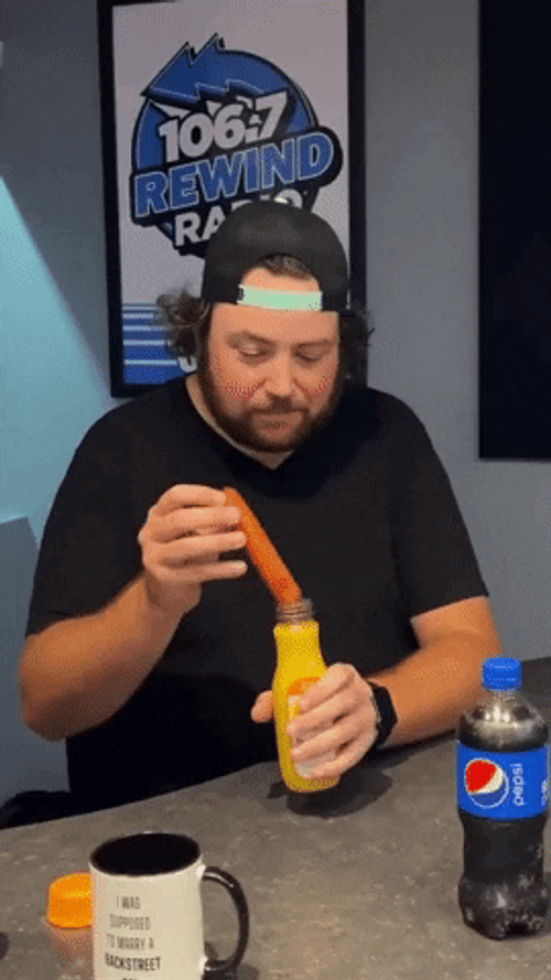 Hotdog Straw Wiener Wednesday Eating GIF