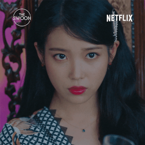 Hotel De Luna IU Pfft Reaction GIF
