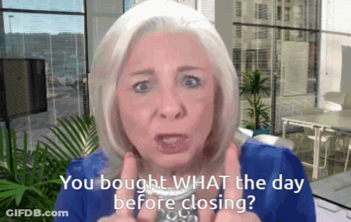 Hotel Room With Bed And Sign Saying Snow Day School Closed GIF