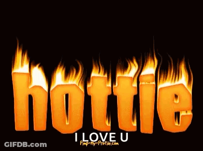 Hottie Flames Saying I Love U GIF