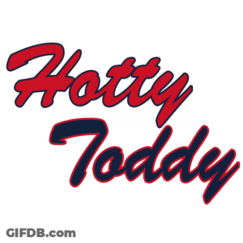Hotty Toddy Logo In Red And Blue GIF