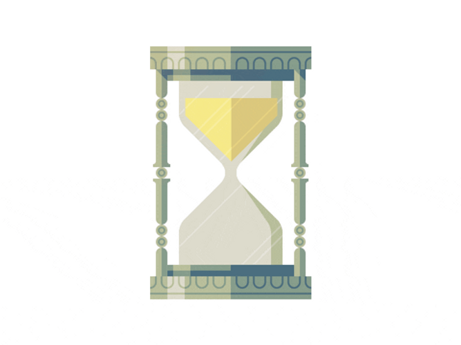 Hourglass Moving One After Another GIF