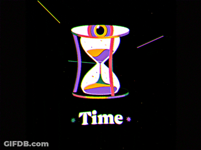 Hourglass Text Art Animation GIF