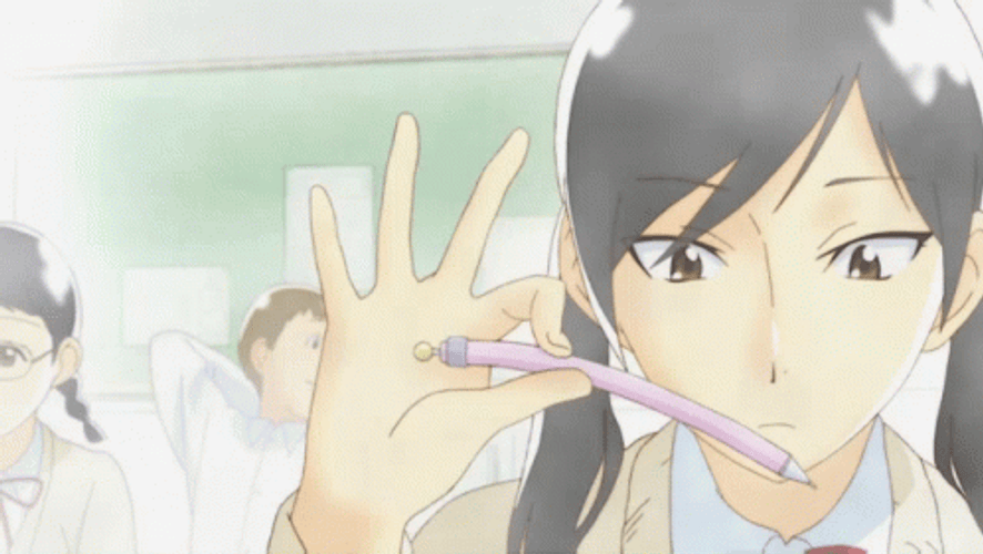 Hourou Musuko Playing Pencil GIF
