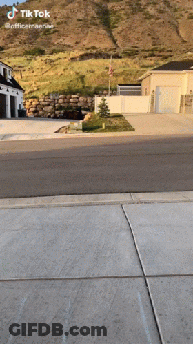 House And Mountain Background GIF