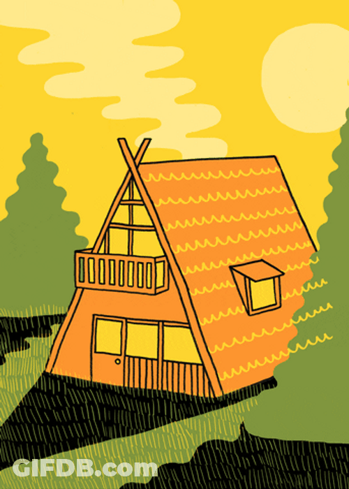 House Cabin Camping Tent Chill GIF