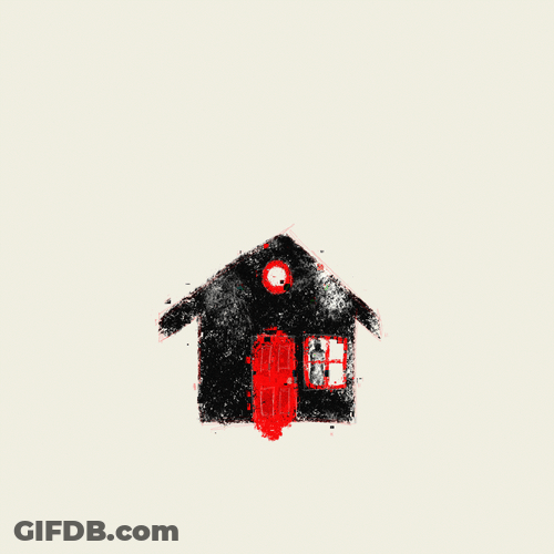 House Drawing Crayon Fade Loop GIF