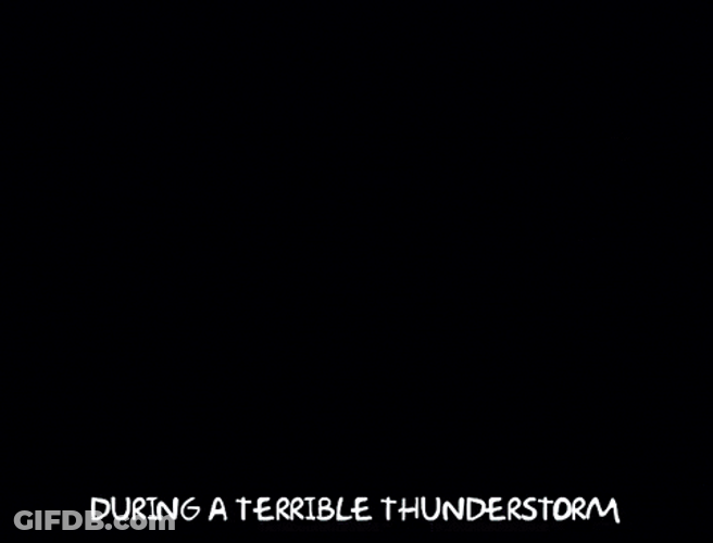 House During Terrible Thunderstorm GIF