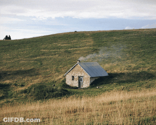House Exploding Chimney Smoke GIF
