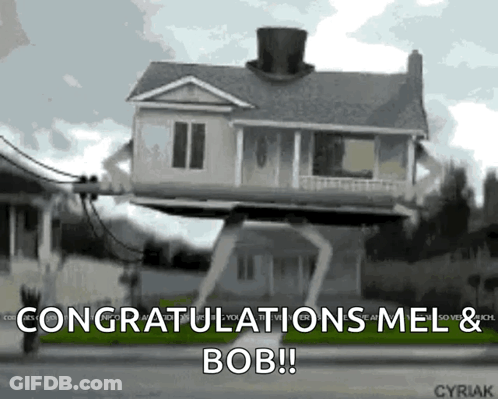 House On Stilts Congratulations Mel And Bob GIF