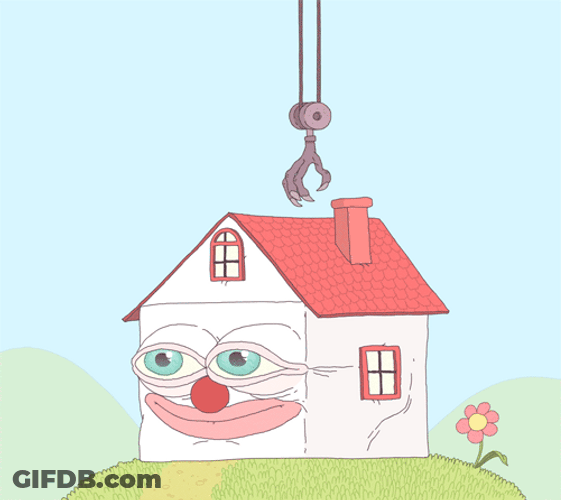 House Splat Construction Weird Loop GIF