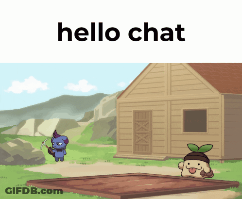 House With Hello Chat GIF