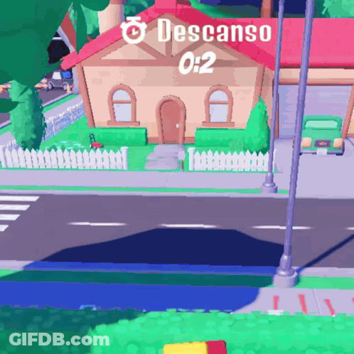 House With Red Roof Saying Descanso 0 2 GIF