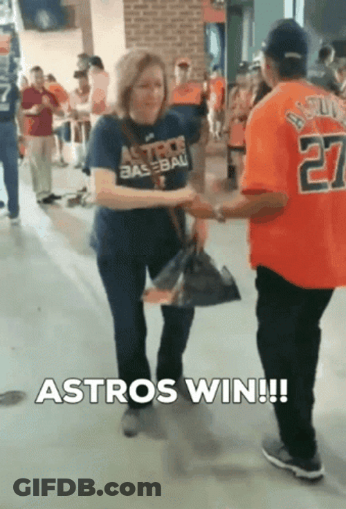 Houston Astros Couple Fans Dancing GIF