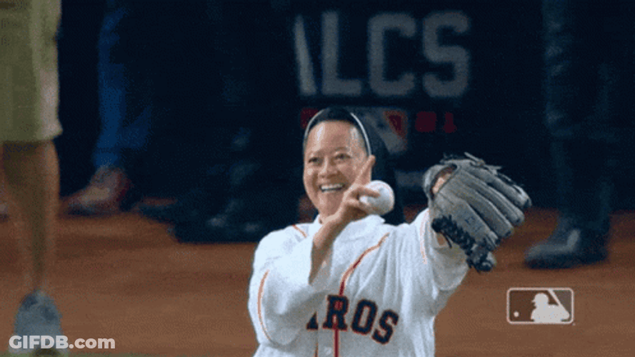 Houston Astros Nun Pitching GIF