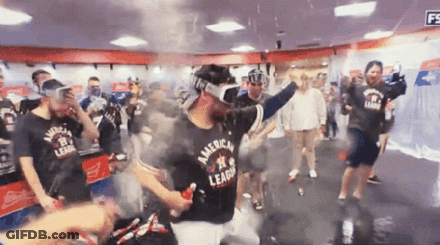 Houston Astros Team Celebrating GIF