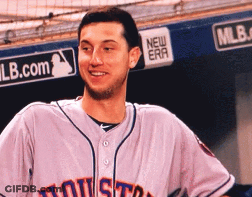 Houston Jersey Man Smiling With New Era Sign GIF