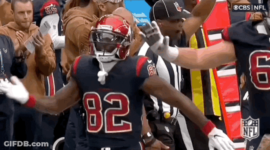 Houston Texans Player Chest Punching GIF
