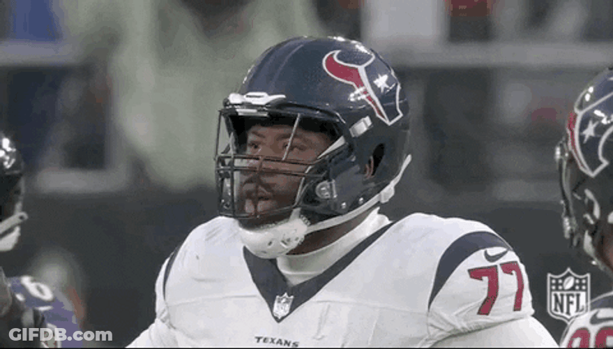 Houston Texans Player Ponting His Head GIF