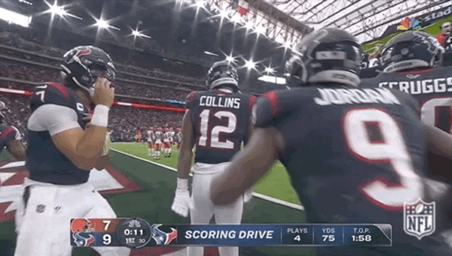 Houston Texans Player Pushing Co Player GIF