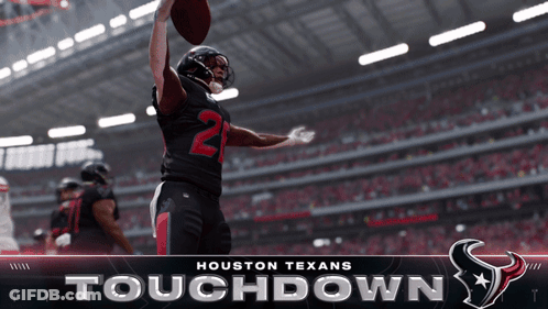 Houston Texans Touchdown Poster With Football Player GIF