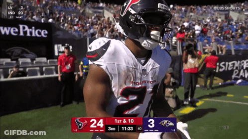 Houston Texans Vs Baltimore Ravens On CBS Sports GIF