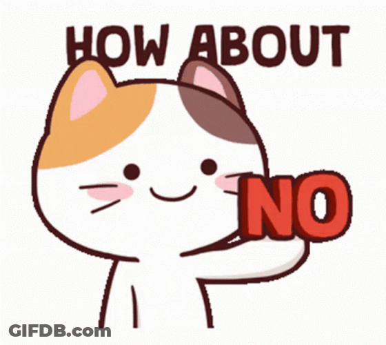 How About No Cartoon Cat GIF