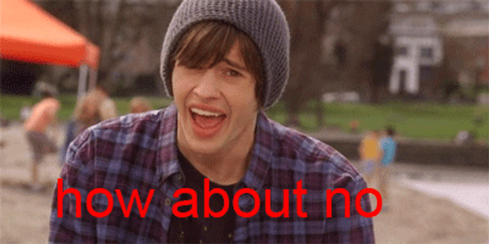 How About No Cute Guy GIF