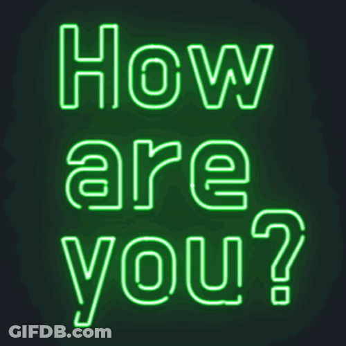 How Are You Blinking Neon Light Sign GIF