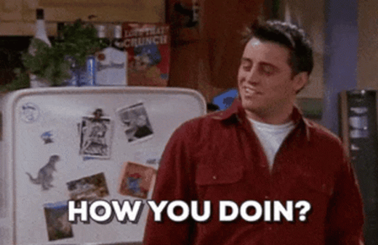 How Are You Doing Nodding Head Joey Tribbiani GIF