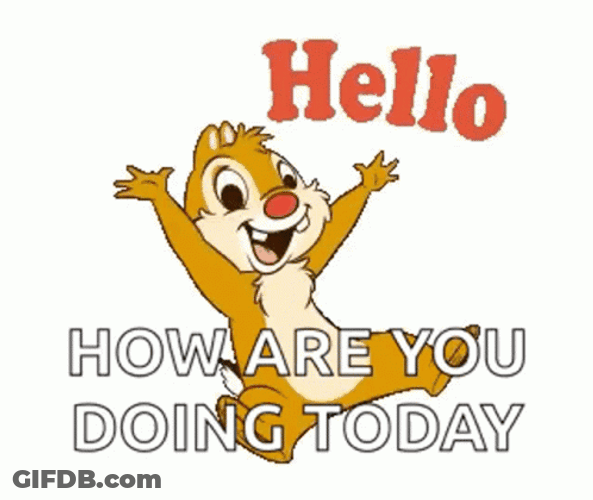How Are You Doing Today Squirrel Jump Hello GIF