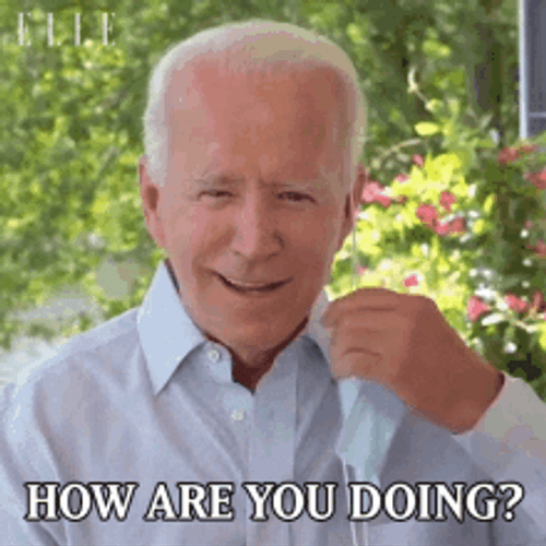 How Are You Joe Bidden Elle Interview GIF