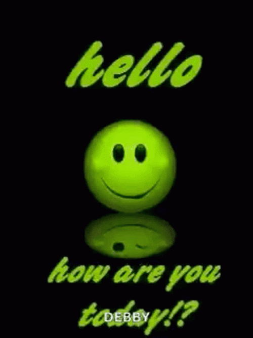 How Are You Today Colorful Smiley Face GIF