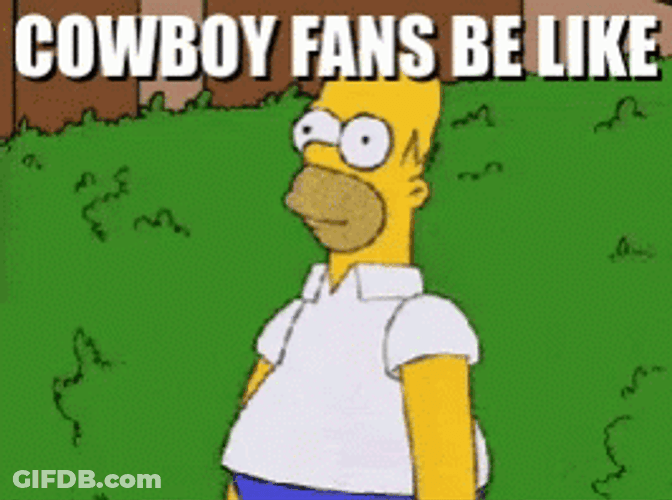 How Bout Them Cowboys Homer Simpson Cowboy Fans GIF