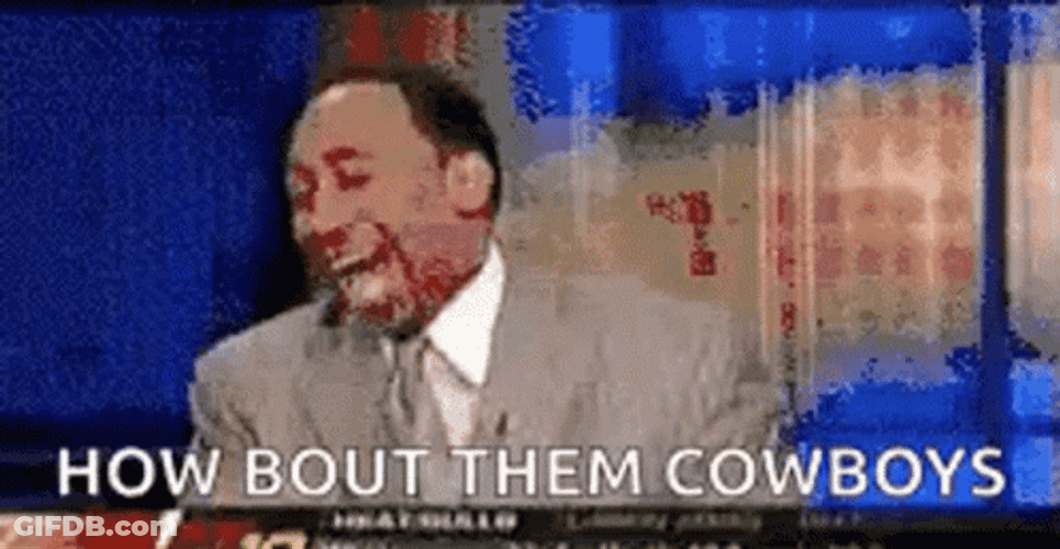 How Bout Them Cowboys Laughing Stephen Smith GIF